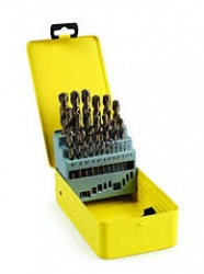 Addax 25 piece hss ground drill bit set